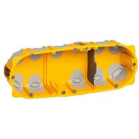 Встраиваемая коробка Batibox - трехмодульная - энергосберегающая - глубина 40 мм | код 080023 |  Legrand